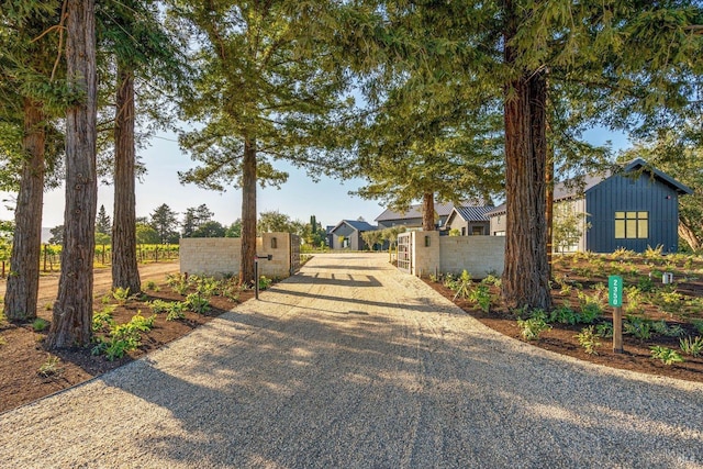 2350 Big Ranch Rd, Napa, CA 94558 - view of front of house with board and batten siding and a gate