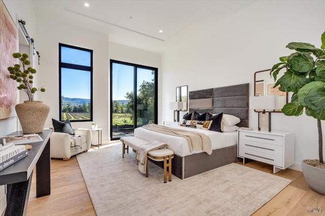 2350 Big Ranch Rd, Napa, CA 94558 - bedroom with light wood finished floors and recessed lighting