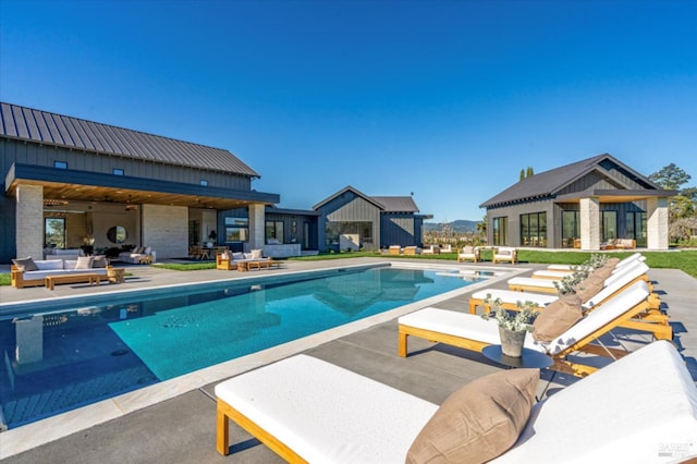 2350 Big Ranch Rd, Napa, CA 94558 - outdoor pool featuring an outdoor hangout area and a patio area