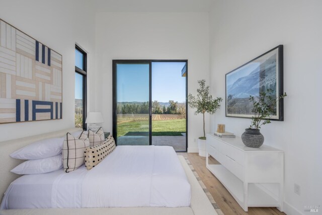2350 Big Ranch Rd, Napa, CA 94558 - bedroom featuring access to outside and light wood finished floors