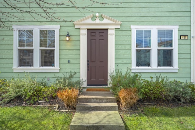 view of doorway to property