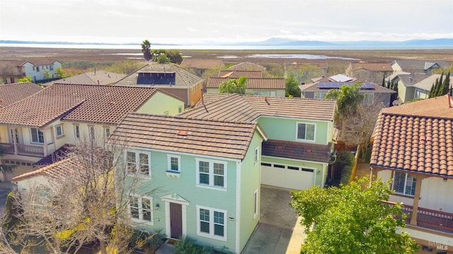 bird's eye view with a residential view