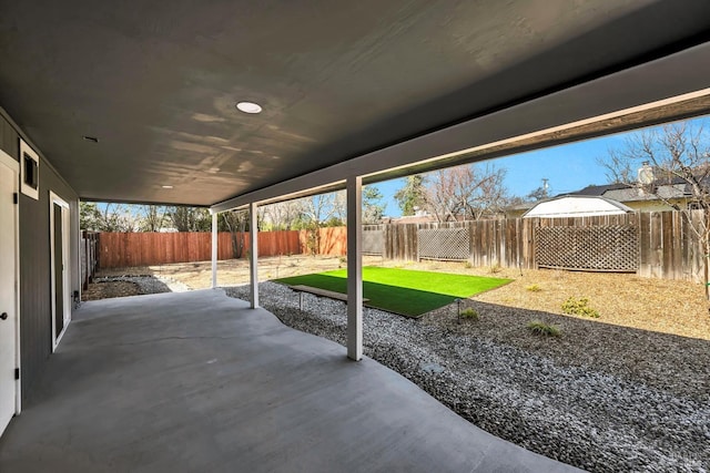 view of patio / terrace with a fenced backyard