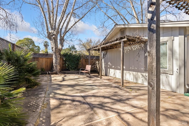 view of patio / terrace with a fenced backyard