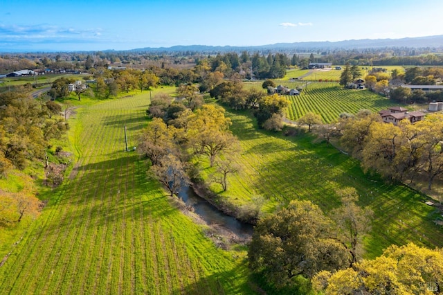 aerial view featuring a rural view