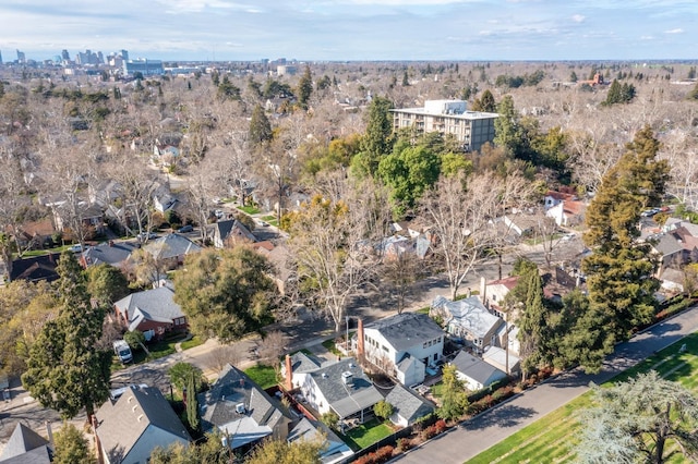aerial view with a residential view