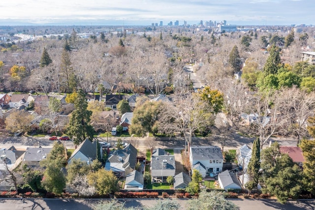 aerial view with a residential view