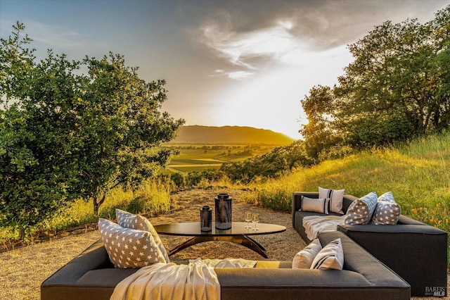 view of patio / terrace with an outdoor living space