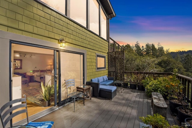 224 Arroyo Rd, Forest Knolls, CA 94933 - wooden terrace with an outdoor living space