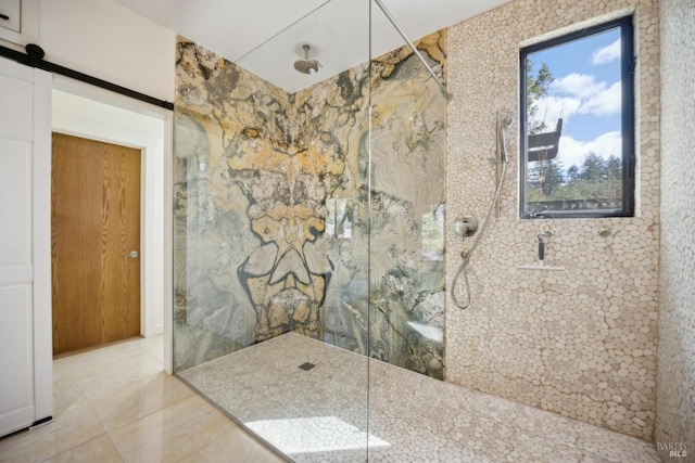 224 Arroyo Rd, Forest Knolls, CA 94933 - full bath featuring a marble finish shower and tile patterned floors