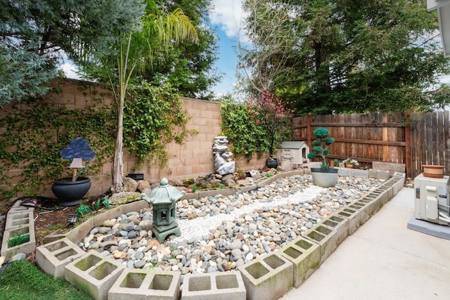 view of patio with a fenced backyard