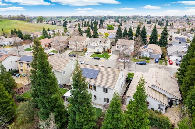 aerial view with a residential view