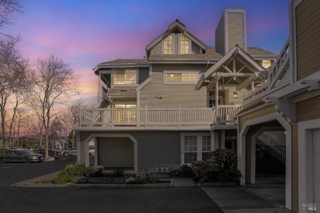 exterior space with a chimney