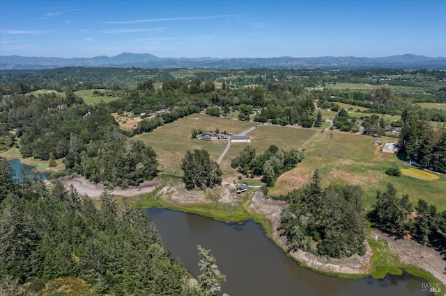 4630 Maddocks Rd, Sebastopol, CA 95472 - aerial overview of property's location with a water and mountain view