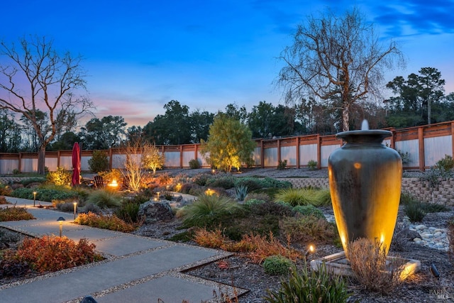 exterior space featuring fence private yard