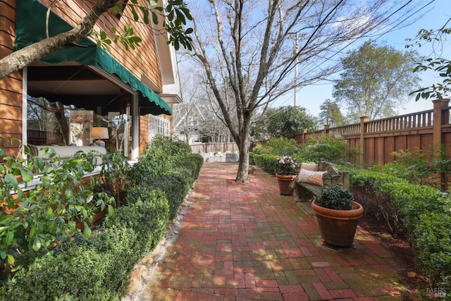 view of patio / terrace with a fenced backyard