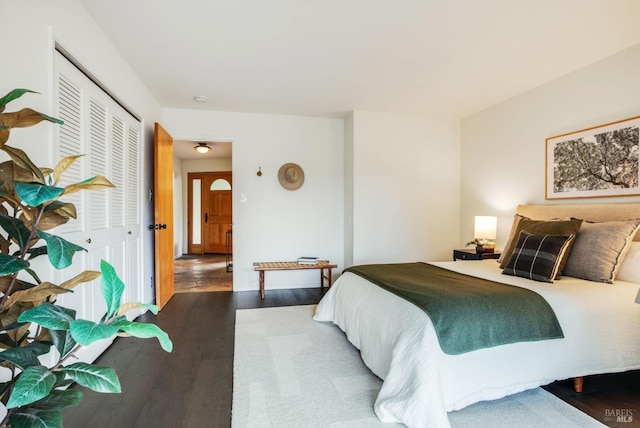 5 Madrone Ave, Woodacre, CA 94973 - bedroom with wood finished floors and a closet