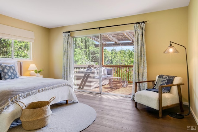 5 Madrone Ave, Woodacre, CA 94973 - bedroom featuring wood finished floors and access to exterior