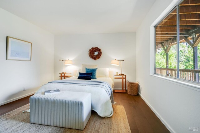 5 Madrone Ave, Woodacre, CA 94973 - bedroom with wood finished floors and baseboards