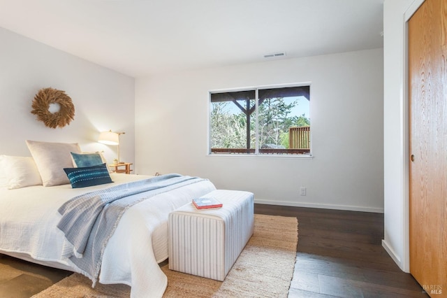 5 Madrone Ave, Woodacre, CA 94973 - bedroom with wood finished floors, visible vents, and baseboards