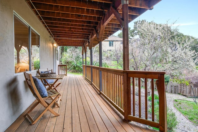5 Madrone Ave, Woodacre, CA 94973 - wooden deck with fence