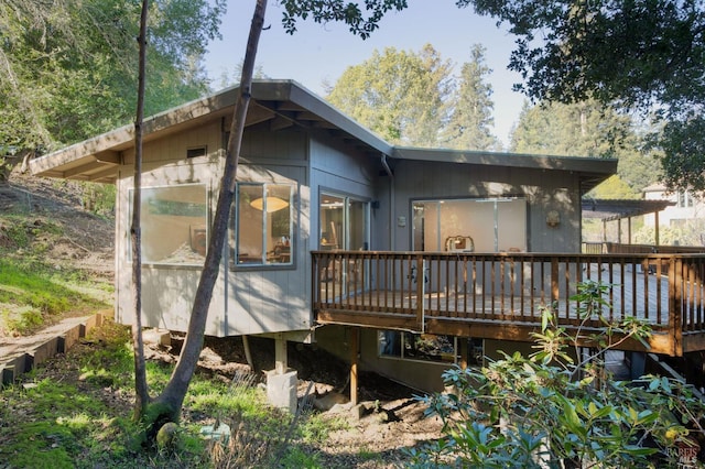 5 Madrone Ave, Woodacre, CA 94973 - rear view of property featuring a deck