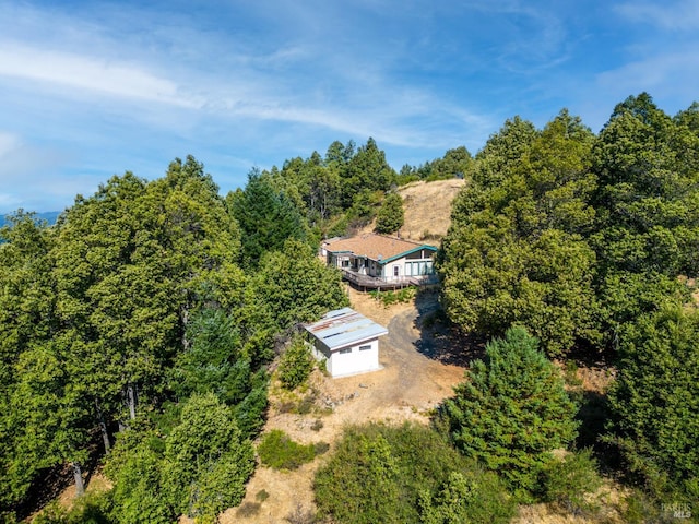 aerial view with a view of trees