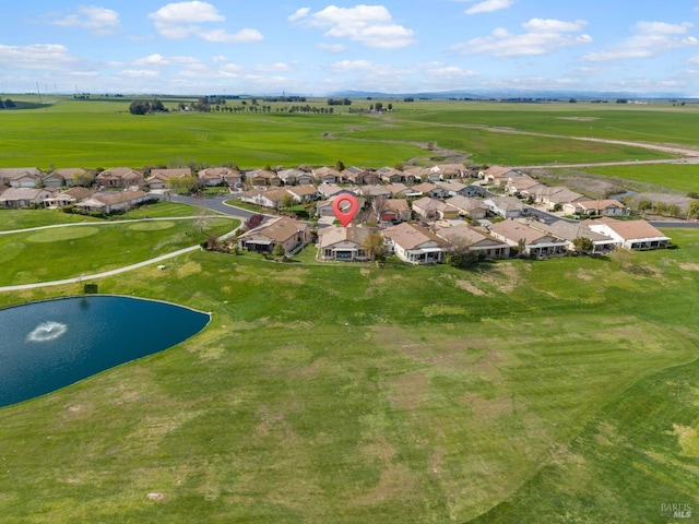 drone / aerial view with a residential view