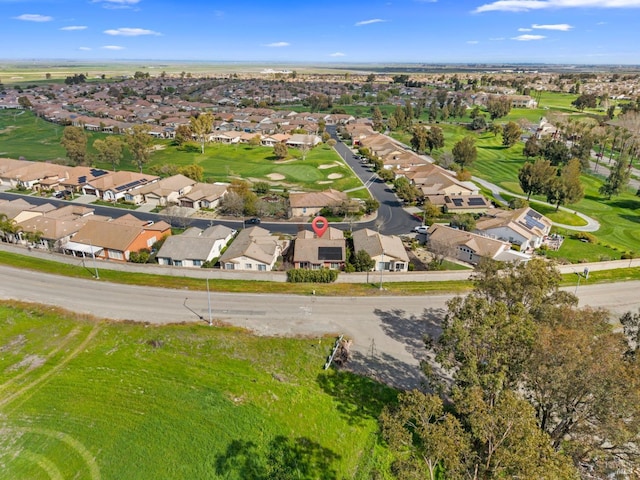 aerial view with a residential view