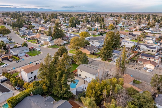 aerial view with a residential view