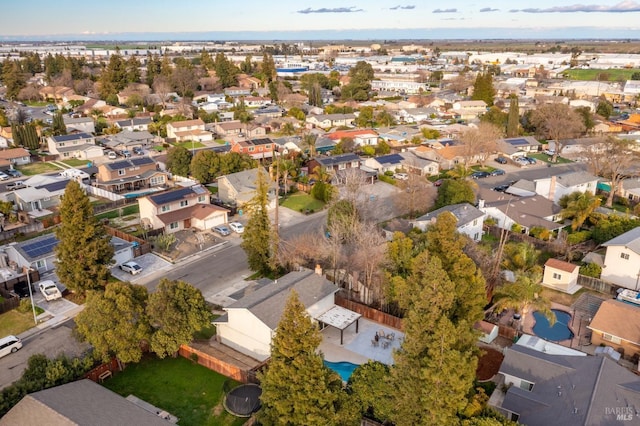 drone / aerial view with a residential view