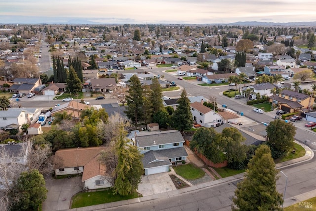 bird's eye view with a residential view