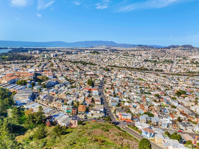aerial view featuring a mountain view