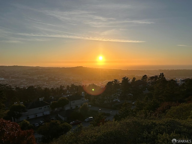 view of nature at dusk