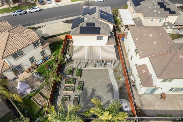 bird's eye view with a residential view