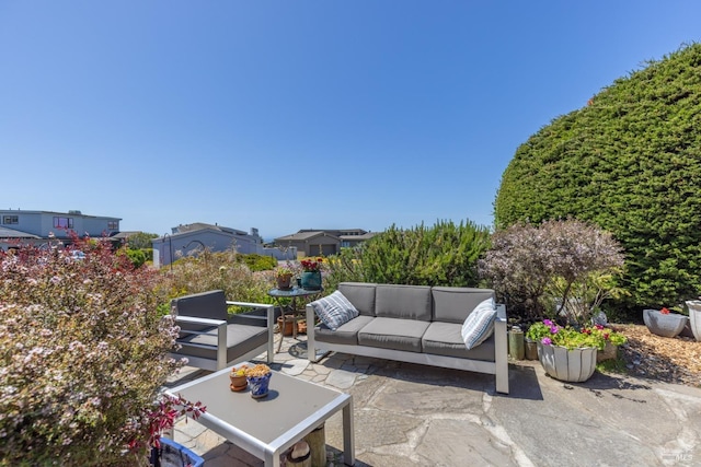 view of patio / terrace with an outdoor hangout area