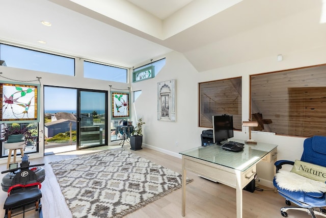 195 Condor Ct Unit 1061, Bodega Bay, CA 94923 - office area featuring wood finished floors and baseboards