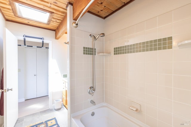 195 Condor Ct Unit 1061, Bodega Bay, CA 94923 - bathroom with  shower combination and wood ceiling