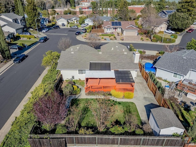 drone / aerial view with a residential view