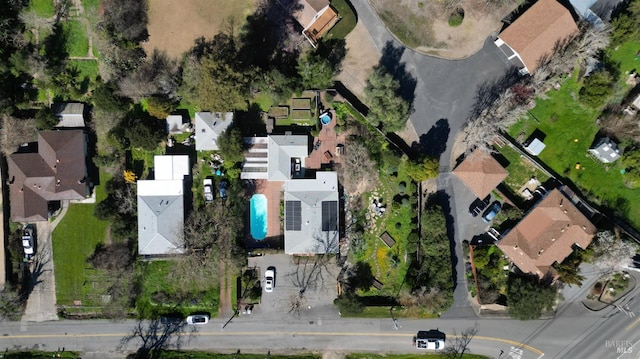 aerial view featuring a residential view