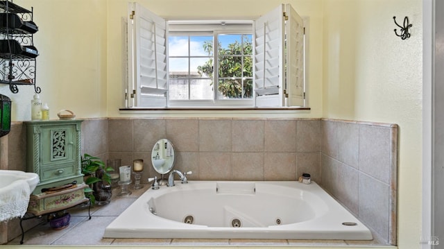 bathroom with a jetted tub