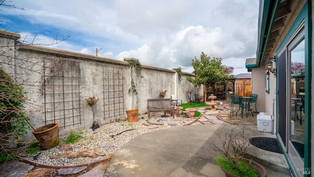 view of patio / terrace with a fenced backyard