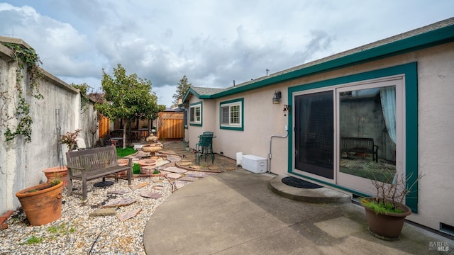 view of patio featuring a fenced backyard