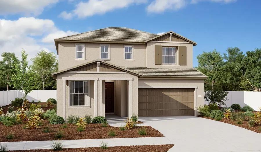 view of front facade with concrete driveway, a tile roof, an attached garage, fence, and stucco siding