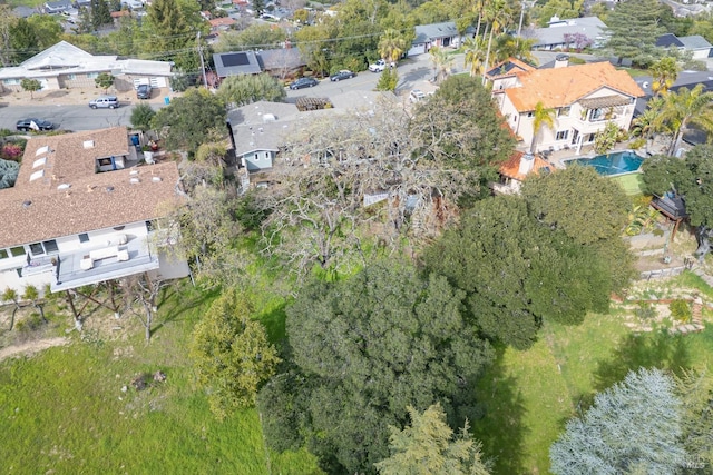 aerial view with a residential view