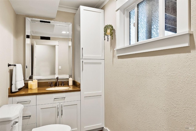 bathroom featuring toilet and vanity