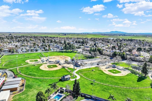 bird's eye view with a residential view