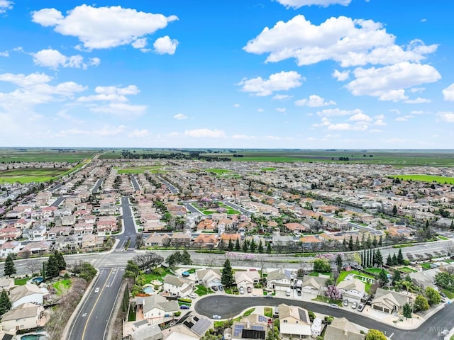 aerial view with a residential view