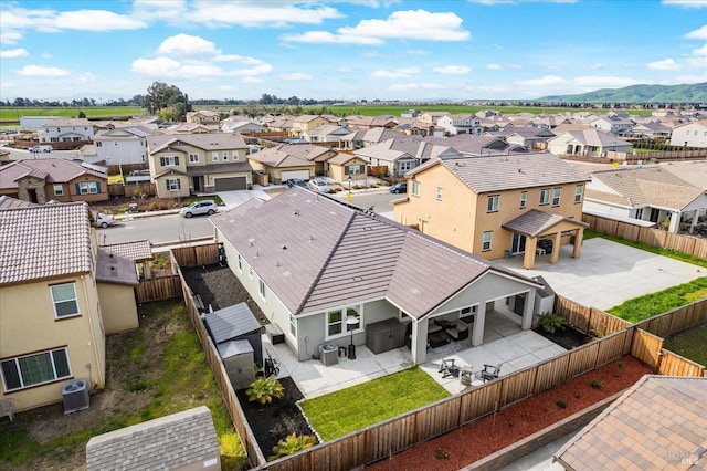 bird's eye view featuring a residential view