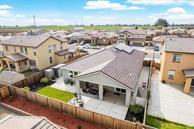 drone / aerial view with a residential view